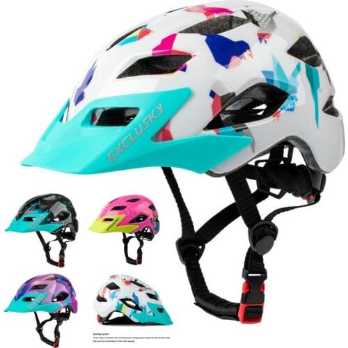 EXCLUSKY Children Cycling Helmet size adjustable Child Skating Riding Safety Helmet Kids Balance Bike Bicycle Protective Helmet