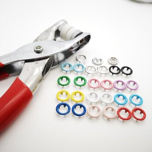 Pliers tool for skin care 9.5mm metal prong snap Buttons 200sets Clamps Press rivets Poppers childrens sliders buckle