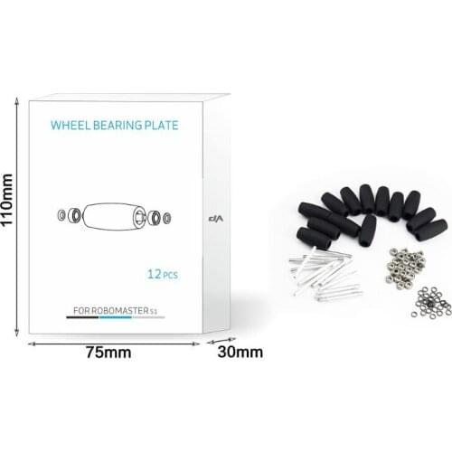 1Set Black Glossy Stable Rubber Support Wheel Professional Bearings Nylon Washer Shaft Replacement Parts for dji RoboMaster E56B