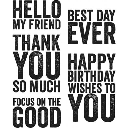 Hello My Friend Blessings Transparent Clear stamp DIY Silicone Seals Scrapbooking / Card Making Photo Album Decoration stamp