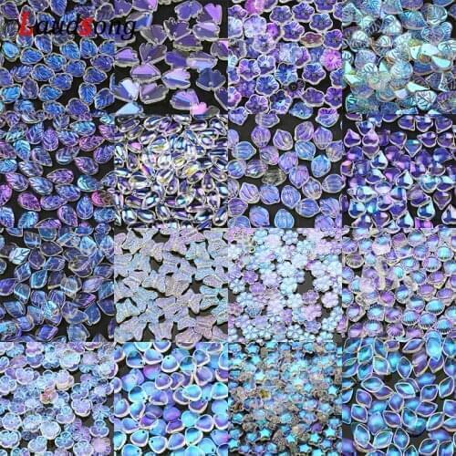 Multi Gradient Color AB Crystal Beads Various Shapes Czech Glass Spacer Beads For Jewelry Making Diy Earrings Accessories