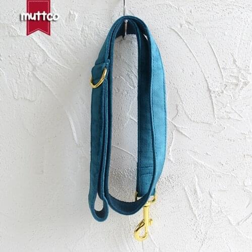 MUTTCO unique dog collar THE TURQUOISE convenient to walk the dog leash accessory for small medium large dog 5 size UDC097B