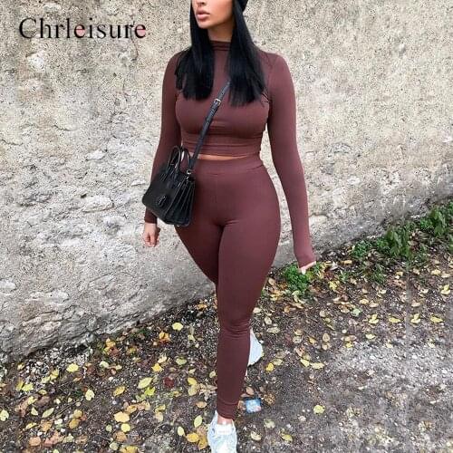 2 Piece Set Women Casual Long Sleeve Top And Trousers Set Jogging Femme Clothes Bodycon Tracksuit Women