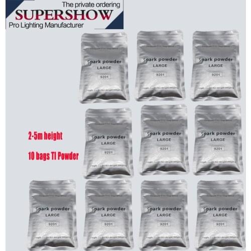 10packs Ti powder for wedding&dj stage cold fireworks sprayer Cold Spark Fountain Fireworks Sparkular Machine Consumables Powder