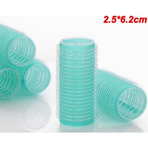 12pcs/set 25mm Self Grip Holding Hair Rollers Hairdressing Curlers Sticky Cling Air Bang Rods Wave Fluffy Self-adhesive 1536
