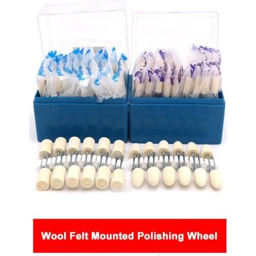 2.35mm Shank Wool Felt Mounted Polishing Buffing Wheel 3-12mm Grinding Head For Drill Rotary Tool