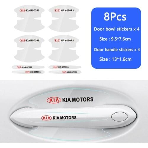 4Pcs TPU Car Door Handle Bowl Anti-scratch Sticker Decals For KIA Rio 3 4 Sportage Forte Ceed Picanto Cerato Soul Sorento K5 K9