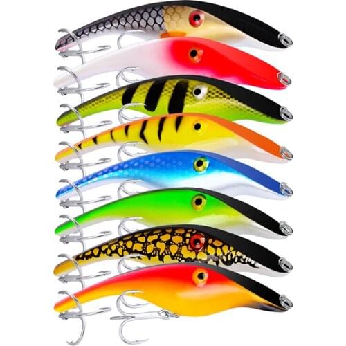 8Pcs Big Pencil Bait 150mm/42g Artificial Fishing lure Crankbait Sea Bass Pike 3D Eyes Plastic Wobbler Fishing Tackle