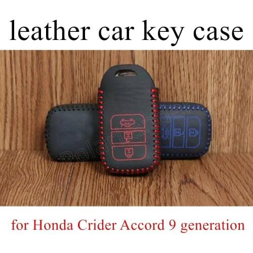 Only Redhot Car key case cover hand sewing leather for Honda Crider Accord 9 generation Jade new Fit Crosstour Creiz Civic City