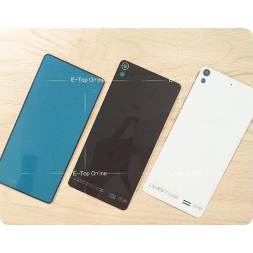 Wyieno Black/White Glass Back Housing Cover Gionee S5.1 GN9005 For fly IQ4516 Battery Door Back Cover Glass with sticker