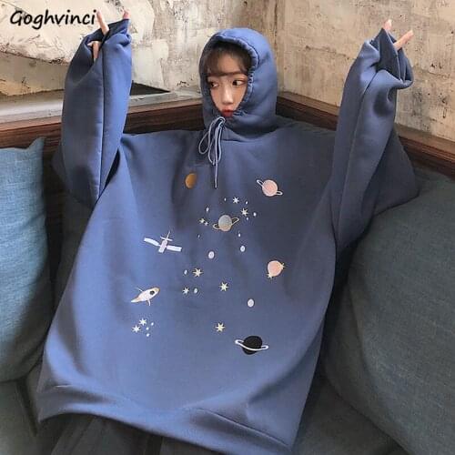 Women with Hat Hoodies Loose Oversize Sweatshirts Plus Size Fleece Autumn Winter Pullover Womens Tops Korean Style Ulzzang Chic