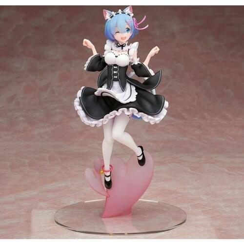 Anime Re:Life in a different world from zero Rem Cat ear Ver PVC Action Figure Sexy Figure Collection Model Toys Doll Gift