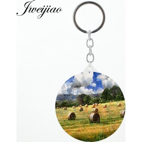 JWEIJIAO impressionism Famous paintings keychains Portable mirror The Potato Eaters moive Travel Mirror for Painter PT52