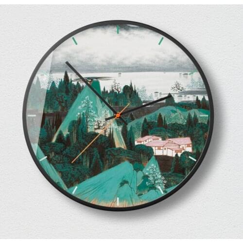 Colorful Creative Wall Clock Metal Home Decoration Wall Clock Modern Fashion Silent Metal Round Clock