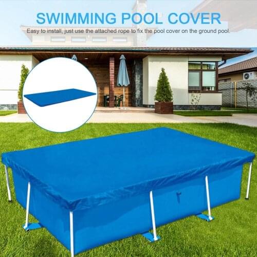 Swimming pool cover Rainproof Rectangular Swimming Pool Cover Waterproof And Dustproof UV-resistant Swimming Pool Accessories