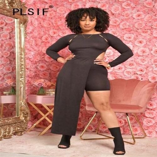 Fashion O Neck Summer Full Sleeve Shorts Set Side Split Novelty 2 Pieces Clothes Set Outfits