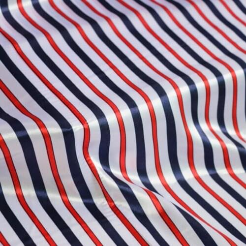 Soft Polyester Satin Fabric Striped Lining DIY Accessories Ribbon Scarf Material