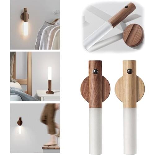 Bedroom Decor Night Lights Motion Sensor Wireless Night Lamp USB Rechargeable LED Night Light for Bedside Wardrobe Wall Lamp