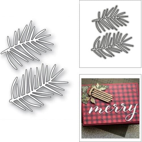 New Pointy Pine Needle Sprigs Leaf 2020 Metal Cutting Dies for DIY Scrapbooking Decor and Card Making Embossing Craft No Stamps