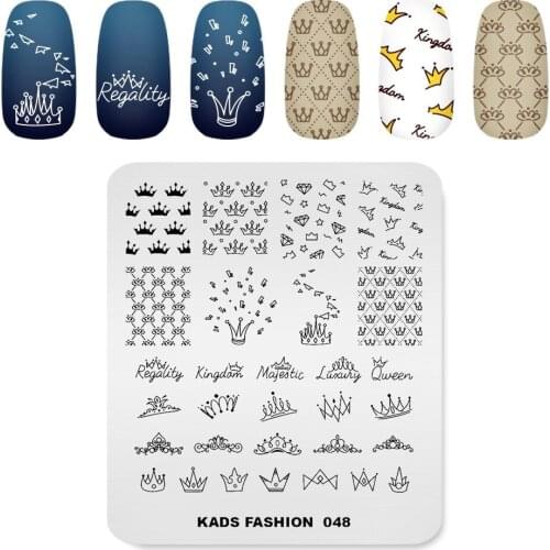 New Arrival Nail Stamping Templates Lovely Crown Designs Image Plates for Stamping Professional Manicure Stamper Nail Art
