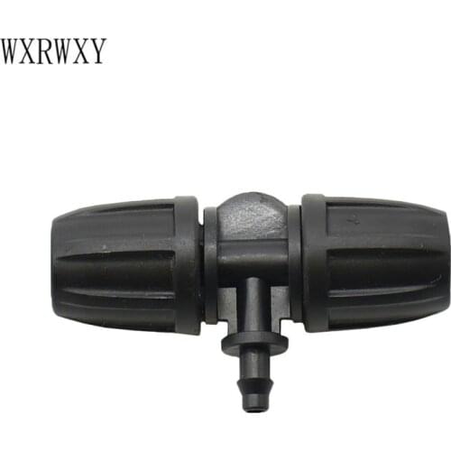 Irrigation hose tee 3/8 to 1/4 barbed Connector 3 Way Hose barbed irrigation connector screw 8/11 to 4/7 water splitter 50pcs