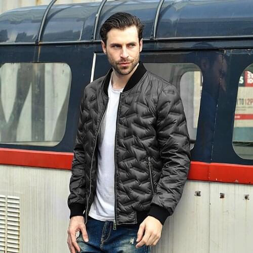 White Duck Ultralight Down Jacket Mens Jackets Plus Size Autumn Winter Coat Baseball Collar 6xl Men Korean Casaco KJ322