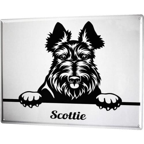 SINCE 2004 tin Sign Animal shelter Dog Scottie