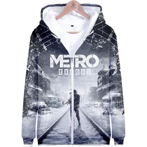 Hot Metro Exodus Subway Leaving Hoodies Sweatshirt 3D Print Men/Women Sweatshirts Autumn Warm Hoodie Boys Casual Coat Clothes