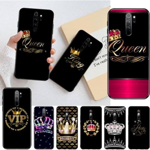 YJZFDYRM king queen Phone Case for Redmi Note 9 8 8T 8A 7 6 6A Go Pro Max Redmi 9 K20