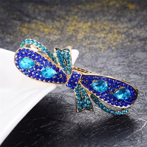 Crystal Bow-knot Barrettes Hair Jewelry Rhinestone Hairclips Brand Hairpins Hairwear Fashion Wedding Hair Accessories