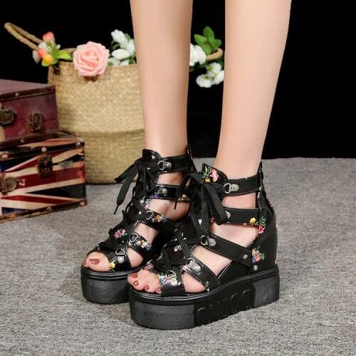 2021 Women Sandals Summer Ladies Fashion Casual Wedge Heel Open Toe Fish Mouth Foreign Trade Roman Style Sandals Shoes Sandalias