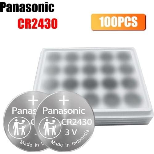 100PC Original Panasonic CR2430 CR 2430 Button Coin Batteries DL2430 BR2430 KL2430 3V Lithium Battery For Watch Toy hearing aids