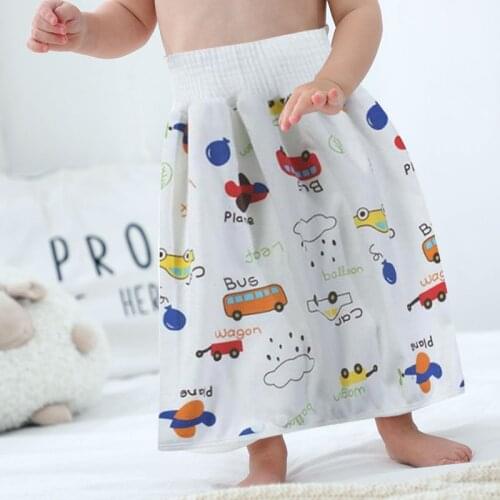 2020 Comfy Children Diaper Skirt Shorts 2 in 1 Waterproof Super Absorbent Leak-proof Washable Baby Diaper Skirt Pants