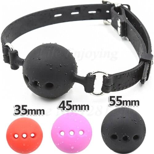 3 Sizes Full Silicone Open Mouth Gag Oral Fixation mouth stuffed Bondage Restraints Adult Games For Couples Flirting Sex Toys