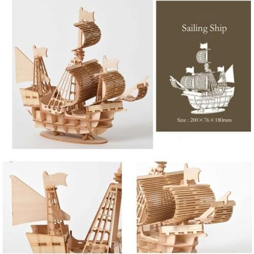 3D Wooden Puzzle Airplane Car Animal Model Toys For Children Laser Cutting Educational Assembly Jigsaw Decoration Dropshipping