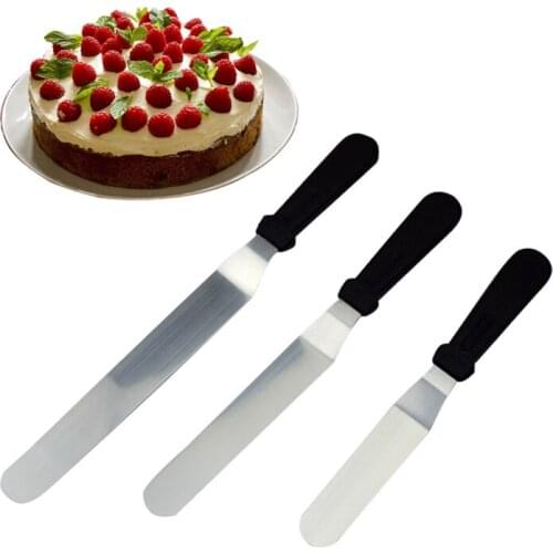 6/8/10 inch Angled Offset Spatula Professional Cake Decorating Tool Straight Stainless Steel Butter Cream Knife Spatula smoother