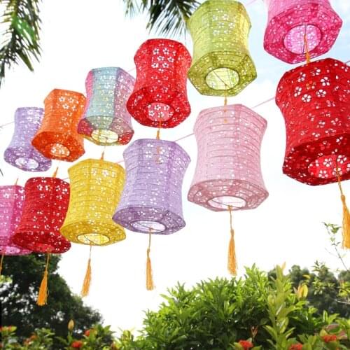 6inch 15cm Hollow Out Chinese Paper Lantern Wedding Birthday Party Christmas Halloween Mid-Autumn Festival Decoration Lampion