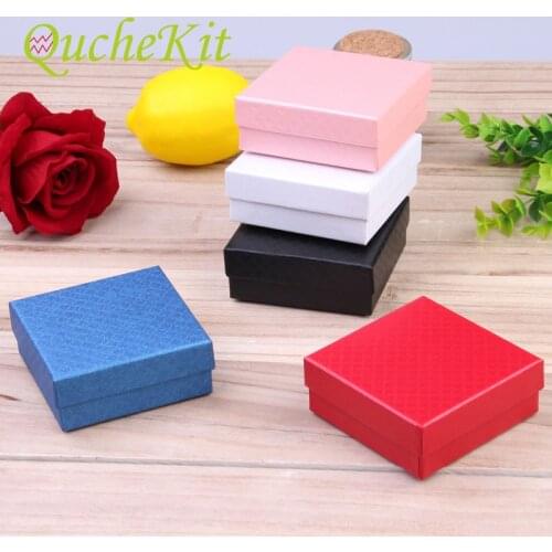 6PCS Square Jewelry Box for Necklace Bracelet Earring Jewelry Presentation Organizer Gift Box With Sponge Inside