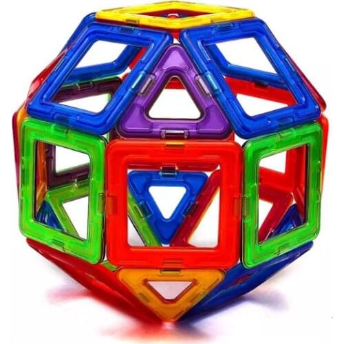 60pcs Standard 3D Magnetics Designer Construction Model Toys Building Bricks DIY Blocks Educational House Toy by Safety Material