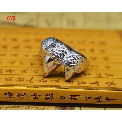 925 Sterling Silver Eagle Claw Mens Personality Ring