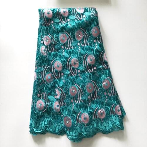 African Ankara Net Tulle Lace Fabric For Wedding Party Dress DIY Sewing Materials 2020 African Embroidered Mesh Lace Fabric