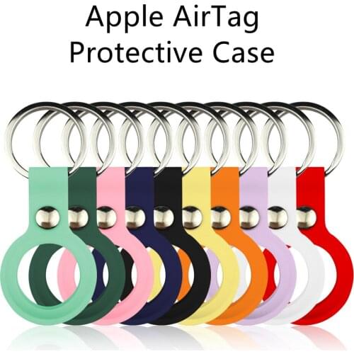 For AirTags Tracker Keychain Accessories AirTags Anti-lost Tracking Artifact Positioning Air Tag Soft Silicone Protective Cover