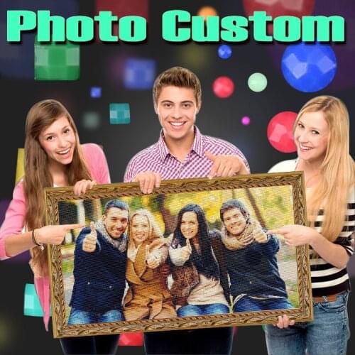 Diamond Painting Photo Custom 5D DIY Picture of Rhinestones Diamond Embroidery 3D Cross Stitch Home Wedding Decoration