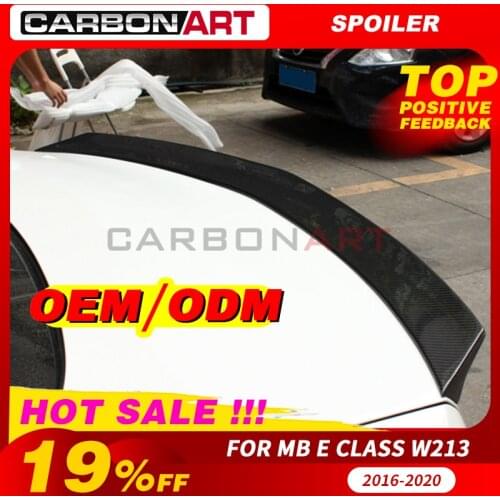 For E Class W213 Facelift Carbon Fiber Rear Trunk Spoiler Bootlid Spoiler 2015-2019 Car Styling spoiler and wing For MB E Class