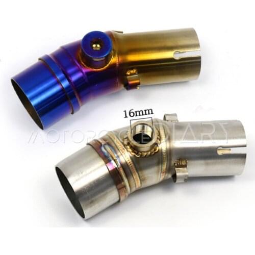 For Kawasak ER6N ER6F 51mm Slip on Motorcycle Exhaust Connecting Middle Link System Pipe Racing Modified Escape Moto Bike Elbow