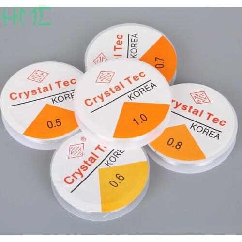 Hot sale (15-5)Meter/roll Dia.(0.5/0.6/0.70.8/1mm) Crystal Elastic Beading Cord String Thread for DIY Necklace Bracelet