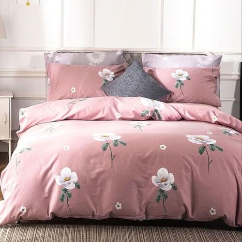 Home Living Luxury Colorful Flower Print 3Pcs Soft Duvet Cover PillowCase Adult Bedding Sets Queen and King Size Duvet Cover