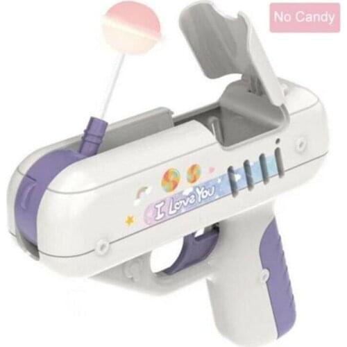 Candy Gun Shape Sugar Lollipop Gun Shape Sweet Toys for Girlfriends Children Adult Light Toy lollipop storage Toy I Love You