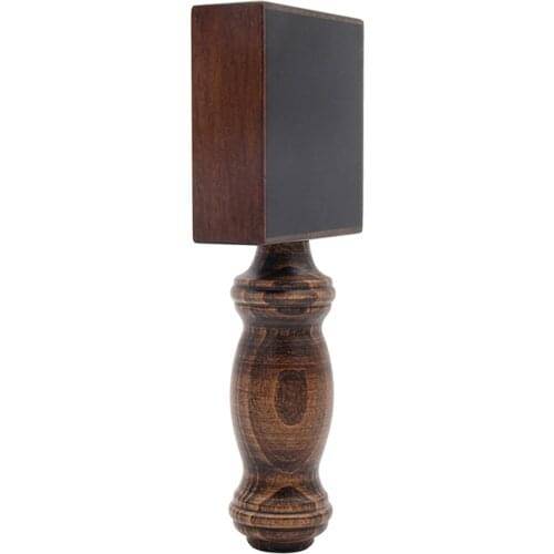 Square Wood Beer Tap Display with Chalkboard Faucet Handle, 7.25" L x 3.25" W Beech Wood Kegerators Craft Beer Tap Handles