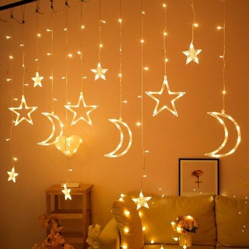 Moon Star Led Light Eid Mubarak Decor Ramadan Decorations For Home Islam Decor Ramadan Decorations Lights EID Party Islam Decor
